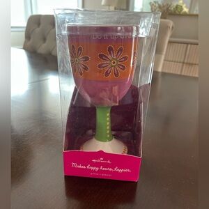 Hallmark Pink Goblet Glass